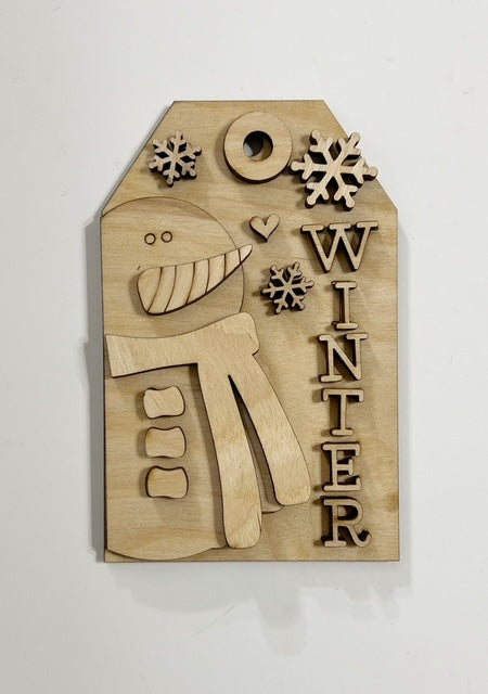 Snowman Winter Tag Christmas Ornament Tag