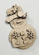 Winter Snowman Christmas Ornament Tag