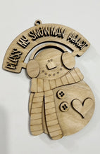 Bless My Snowman Heart Winter Christmas Ornament Tag