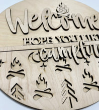 Welcome Hope You Like Campfires Camping Camp Round Doorhanger