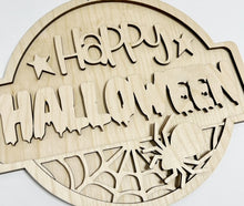 Happy Halloween Spider Web Fall Spooky Doorhanger