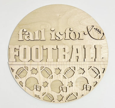 Fall Is For Football High School Friday Night Football Round Doorhanger