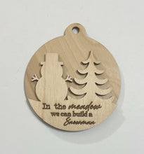 In the Meadow We Can Build a Snowman Winter Tag Christmas Ornament Tag