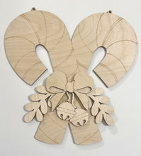 Double Candy Cane Christmas Doorhanger