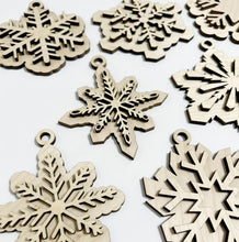 Set of 10 Double Layered Snowflake Ornaments