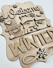 Welcome Winter Snowman Trio Doorhanger