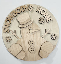 Snowbody's Home Winter Snowman Round Doorhanger