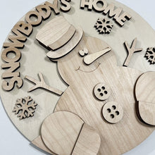 Snowbody's Home Winter Snowman Round Doorhanger