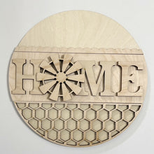 Home Windmill Chicken Wire Round Doorhanger