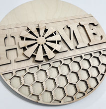 Home Windmill Chicken Wire Round Doorhanger