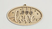 Believe Love Blessed Hope Merry Christmas Oval Double Layered Ornaments Car Charm Tag