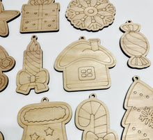 Scored Single Layer Christmas Ornaments Set of 20 Color Paint Yourself Ornaments