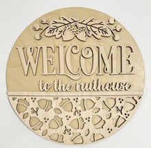 Welcome To The Nuthouse Acorns Round Doorhanger