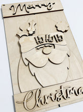 Merry Christmas Ho Ho Ho Santa Clause Pallet Rectangle Doorhanger