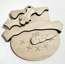 Snowman with Snow and Holly Berries Christmas Ornament Charms Tags