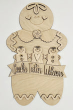 Gingerbread Christmas Cookie Tasters Welcome Doorhanger