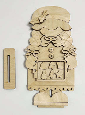 Girl Christmas Baking Gnome Standing Shelf Sitter