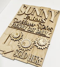 Sunny Farms Sunflower Stems Fresh Cut Daily Sold Here Rectangle Doorhanger