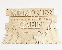 Memories Are Made At The Cabin Camping Bears Doorhanger
