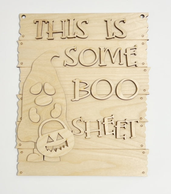 This Is Some BOO Sheet Halloween Ghost Rectangle Doorhanger