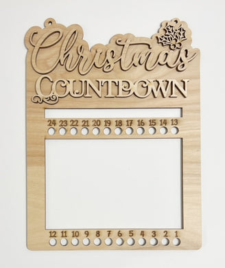 Christmas Countdown Candy Cane Holder Verticle Doorhanger