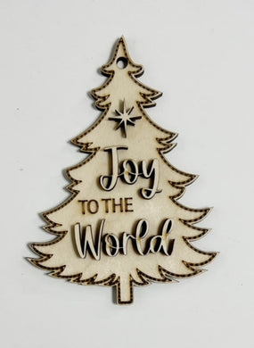 Joy To The World Christmas Tree Ornament Charms Tags