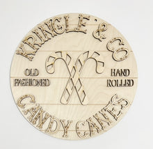 Kringle & Co Candy Canes of Fashioned Hand Rolled Christmas Round Doorhanger