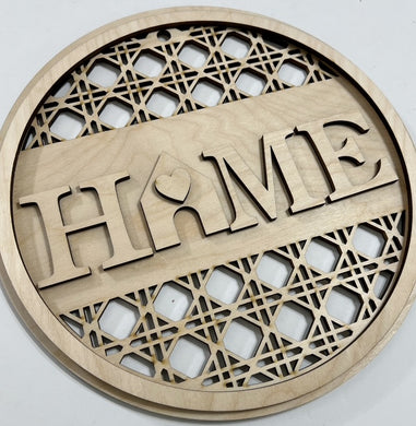 Geometric Cutouts Home Round Doorhanger 10