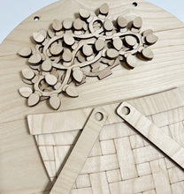 Interchangeable Bases and Door Hangers for Seasonal Basket Inserts and Add Ons