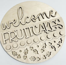 Welcome Fruitcakes Christmas Round Doorhanger