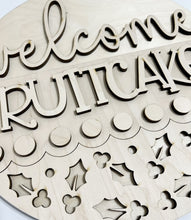 Welcome Fruitcakes Christmas Round Doorhanger