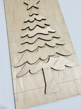 Simple Christmas Tree Rectangle Doorhanger
