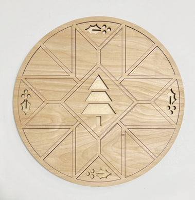 Christmas Tree Quilt Pattern Round Doorhanger
