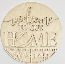 Welcome To Our Home Football Yardline Touchdown Round Doorhanger