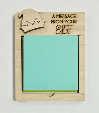 A Message From Your Elf Christmas Post It Sticky Note Holder