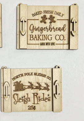 Small Noodle Board Christmas Ornament Sleigh Rides Gingerbread Baking Co