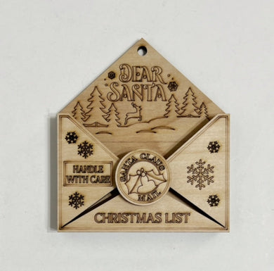 Dear Santa Christmas List Ornament North Pole Post Office Santa Claus Mail