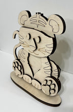 Cute Tiger Standing Shelf Sitter with Interchangeable Seasonal Hats