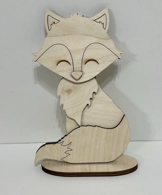 Fox Standing Shelf Sitter with Interchangeable Seasonal Hats