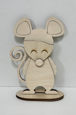 Mouse Standing Shelf Sitter with Interchangeable Seasonal Hats