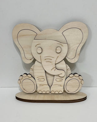 Elephant Standing Shelf Sitter with Interchangeable Seasonal Hats