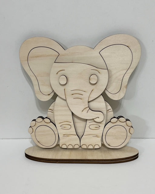 Elephant Standing Shelf Sitter with Interchangeable Seasonal Hats