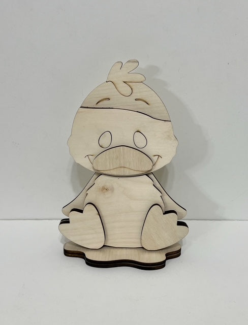 Goofy Duck Standing Shelf Sitter with Interchangeable Seasonal Hats