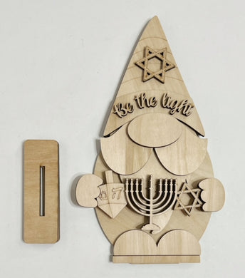 Be The Light Hanukkah Standing Gnome Shelf Sitter
