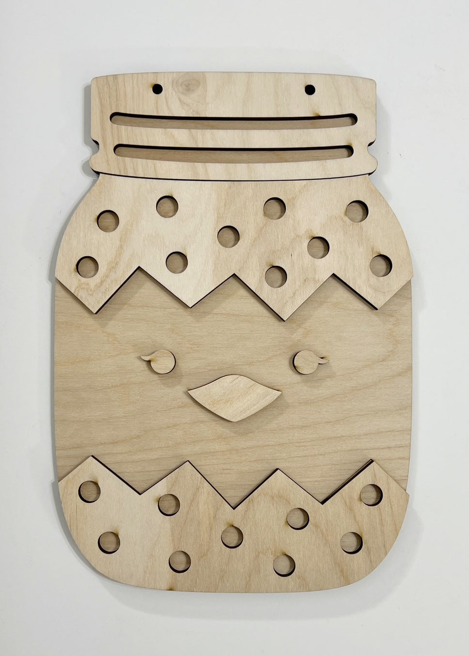 Easter Chick Mason Jar Doorhanger