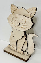 Kitten Standing Shelf Sitter with Interchangeable Seasonal Hats
