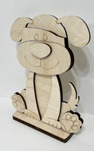 Floppy Ear Puppy Dog Standing Shelf Sitter with Interchangeable Seasonal Hats