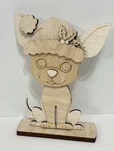 Chihuahua Puppy Dog Standing Shelf Sitter with Interchangeable Seasonal Hats