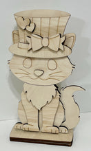 Kitten Standing Shelf Sitter with Interchangeable Seasonal Hats