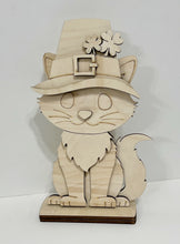Kitten Standing Shelf Sitter with Interchangeable Seasonal Hats